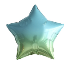 Кулька фольгована 18“ ЗВЕЗДА ОМБРЕ МЯТНО- ЗОЛОТАЯ 45см (цена за упак/5шт) (832678) KNZ