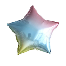 Кулька фольгований PELICAN ЗВІЗДА ГРАДІЄНТ МЕТАЛІК ЖЕМЧУЖИНА 45 см (5 шт) (832697) KNZ
