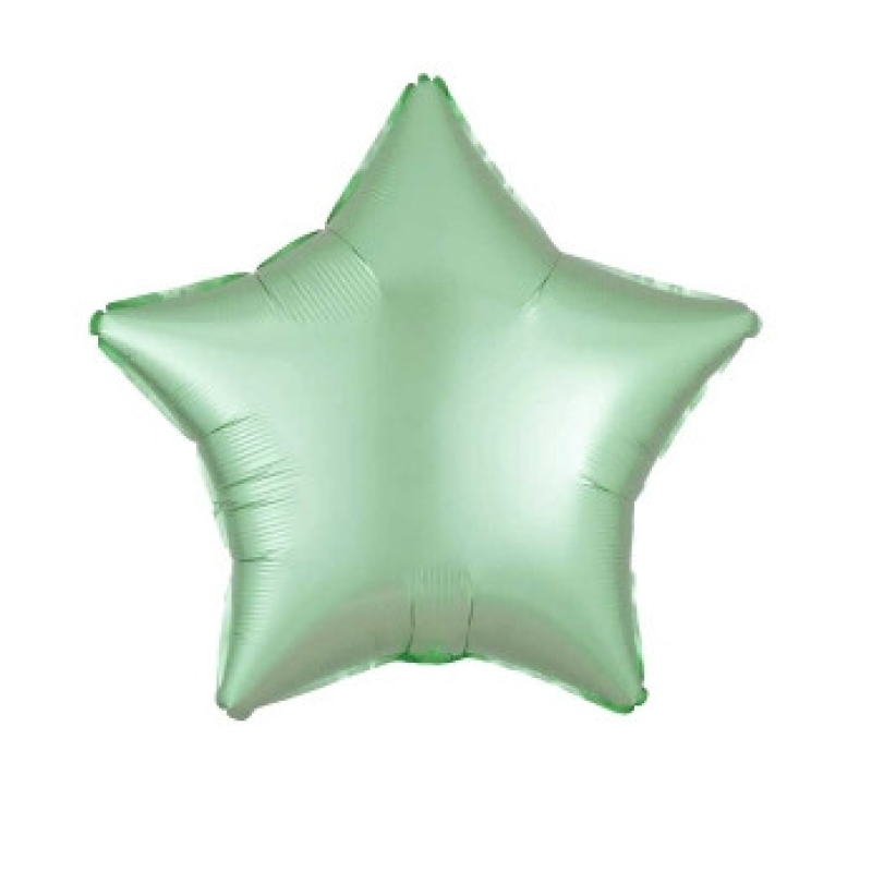 Кулька фольгований Pelican 10“ ЗВІЗДА САТИН ЗЕЛЕНА 25 см, (ціна за упак/5шт) (832740) KNZ