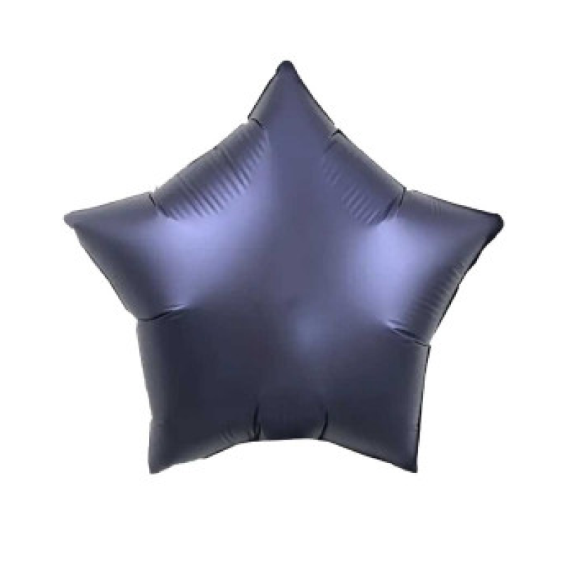 Кулька фольгований Pelican 10“ ЗВІЗДА САТИН СИН Я ТЕМНА 25 см, (ціна за упак/5шт) (832748) KNZ