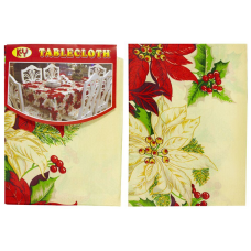 Скатертина новорічна “Квіти“ 150х180 см Різнобарвний Unison (6220-255) KNZ