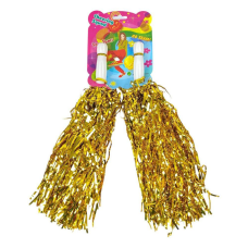 Помпони для чорнидингу та танців золоті 2 шт, з ручкою (0815-100 gold) KNZ