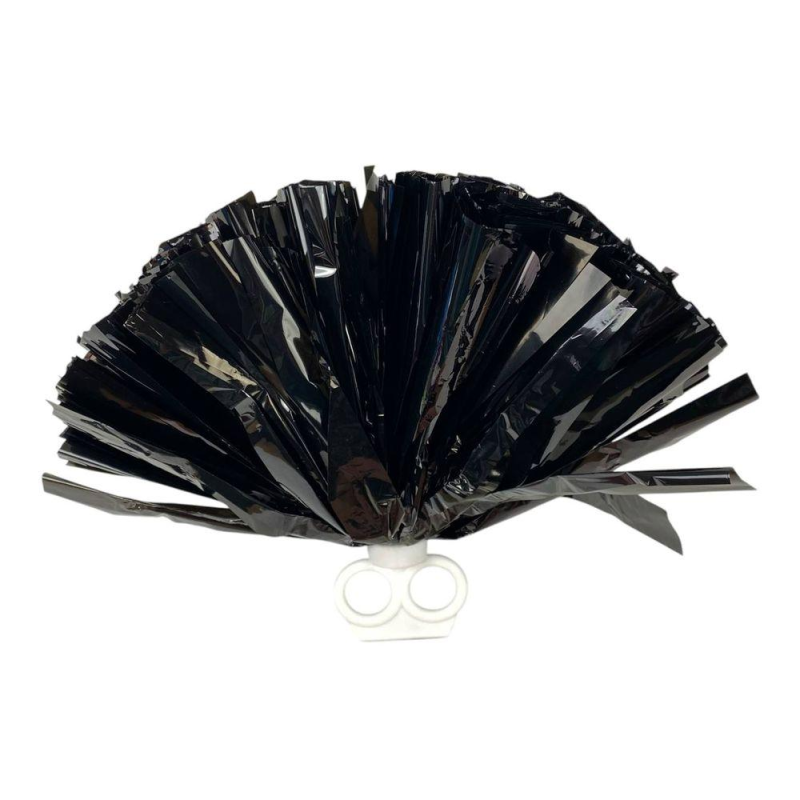 Помпони для танців і чирлідингу на кільцях, чорні (0815-200 black) KNZ