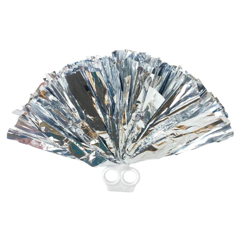 Помпони для танців і чирлідингу на кільцях, срібні (0815-200 silver) KNZ
