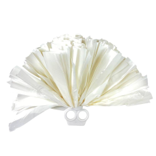 Помпони для танців і чирлідингу на кільцях, білі (0815-200 white) KNZ