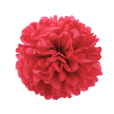 Помпони декоративні паперові 30 см Червоні (0815-23 Red) KNZ