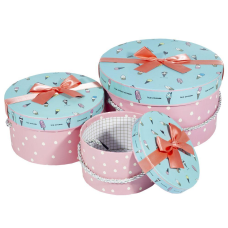 Коробки подарункові круглі, у наборі — 3 шт, Unison, 058-16 Unison (058-16) KNZ