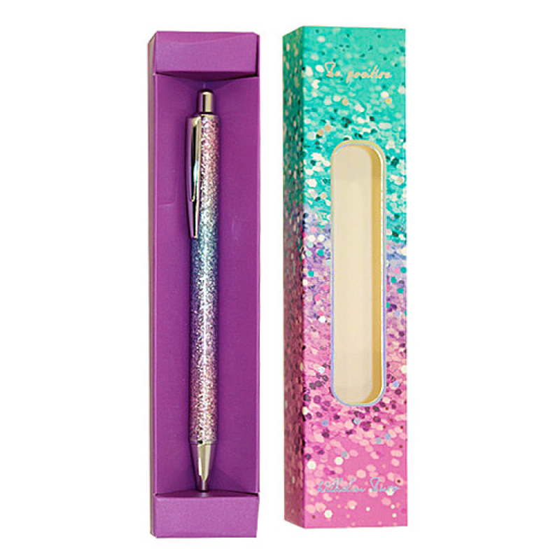 Ручка подарункова кулькова металева “Градієнт з глітером“ “Wilhelm Buro“ WB166 KNZ