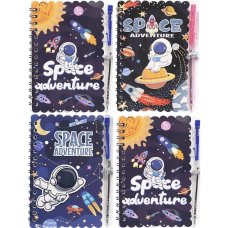 Блокнот А6 з ручкою на спіралі до лінії 30л 10,5*14см DB-021 KNZ