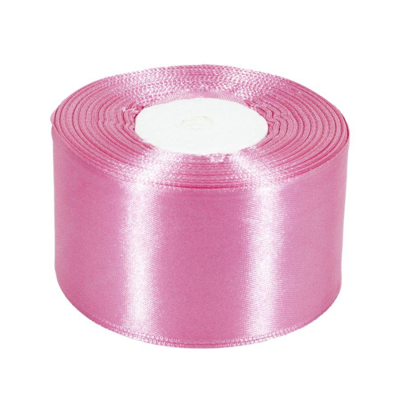 Атласна стрічка 5 см (±5 мм) x 33м Рожевий Unison (LA5033-82) KNZ