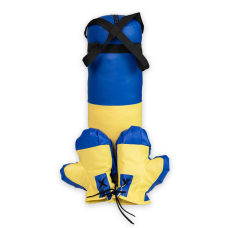 Боксерський набір H=46см D=18см Strateg Ukraine 2015 груша боксерська дитяча, боксерські рукавички KNZ