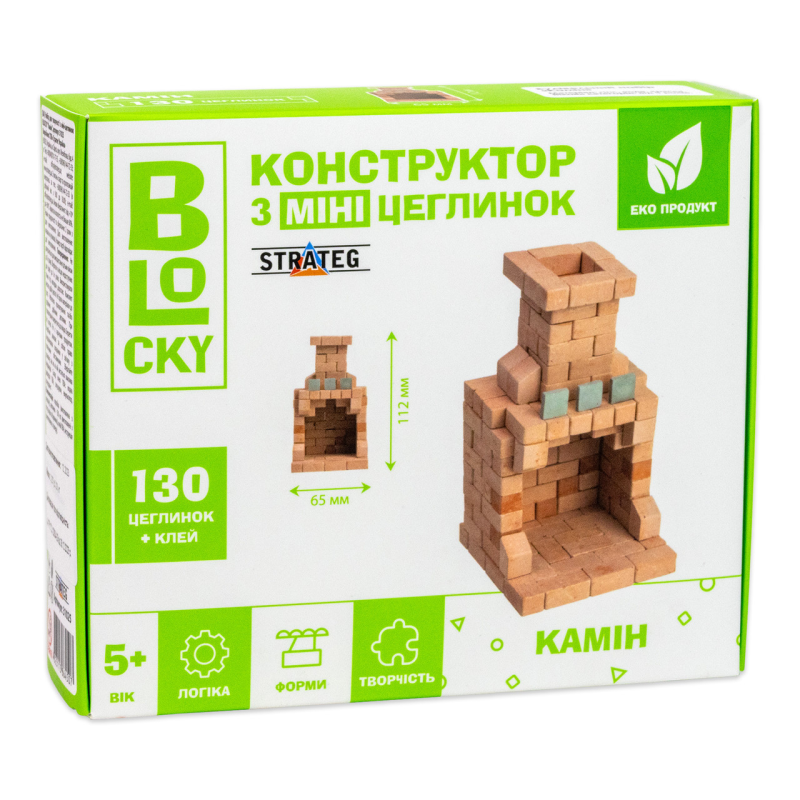Конструктор з міні-цеглинок BLOCKY Камін Strateg 31025 Будівельний набір для творчості KNZ