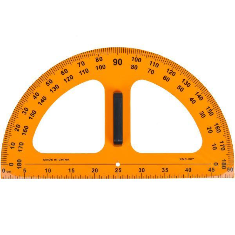 Транспортир для шкільної дошки 50 см 180° із ручкою KNZ