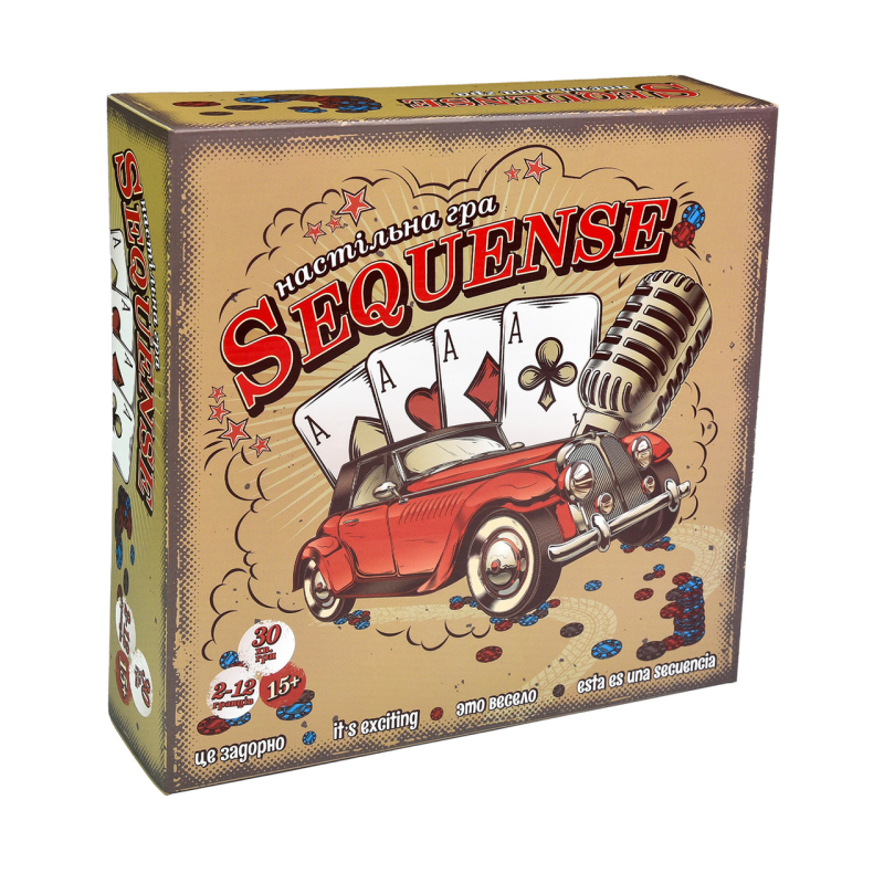 Настільна гра Strateg Sequense Сіквенс карткова українською мовою 30361 KNZ