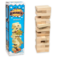 Настільна гра Дженга 54 бруски українською мовою Strateg 30770 Джанга KNZ