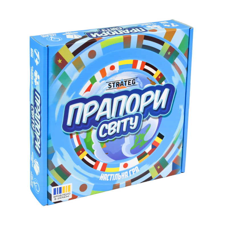 Настільна гра Прапори світу Strateg навчальна українською мовою 30445 KNZ