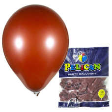 Кульки Pelican 10“ (26 см), перламутр коричневий, 50 шт/пач Коричневий Pelican (811708/1050-708) KNZ