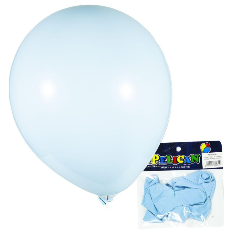 Кульки Pelican 10“ (26 см), макарун блакитний, 10 шт/пач Блакитний Pelican (815910/1010-910) KNZ Кульки Pelican 10“ (26 см), макарун блакитний, 10 шт/пач Блакитний Pelican (815910/1010-910) KNZ