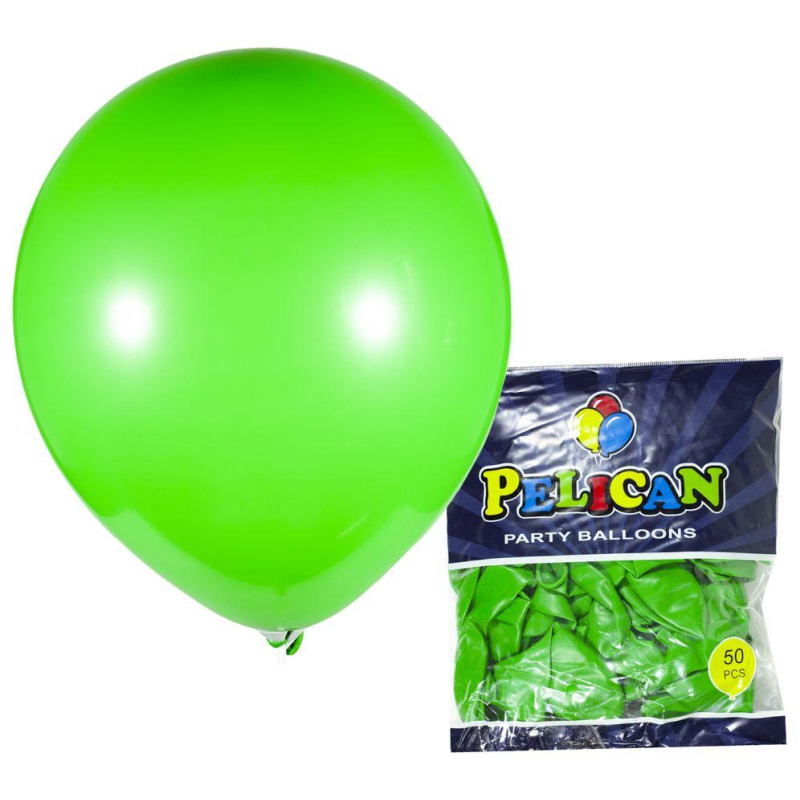 Кульки Pelican 12“ (30 см), пастель зелений, 50 шт/пач, 822832 Зелений Pelican (822832/1250-832) KNZ Кульки Pelican 12“ (30 см), пастель зелений, 50 шт/пач, 822832 Зелений Pelican (822832/1250-832) KNZ