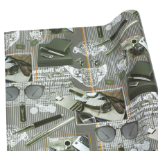 Папір упаковний крейдований 80 г 10 аркушів — 100 х 70 см Сірий Unison (PVM10-133) KNZ