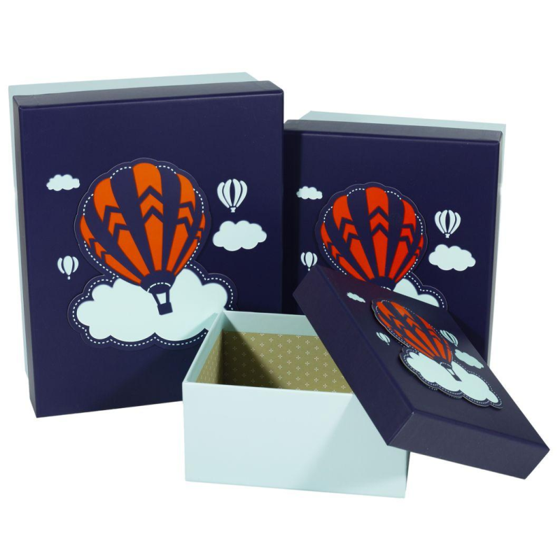 Коробка подарункова прямокутна 16,5 х 14,5 х 8,5 см Синій Unison (107-38 No3) KNZ