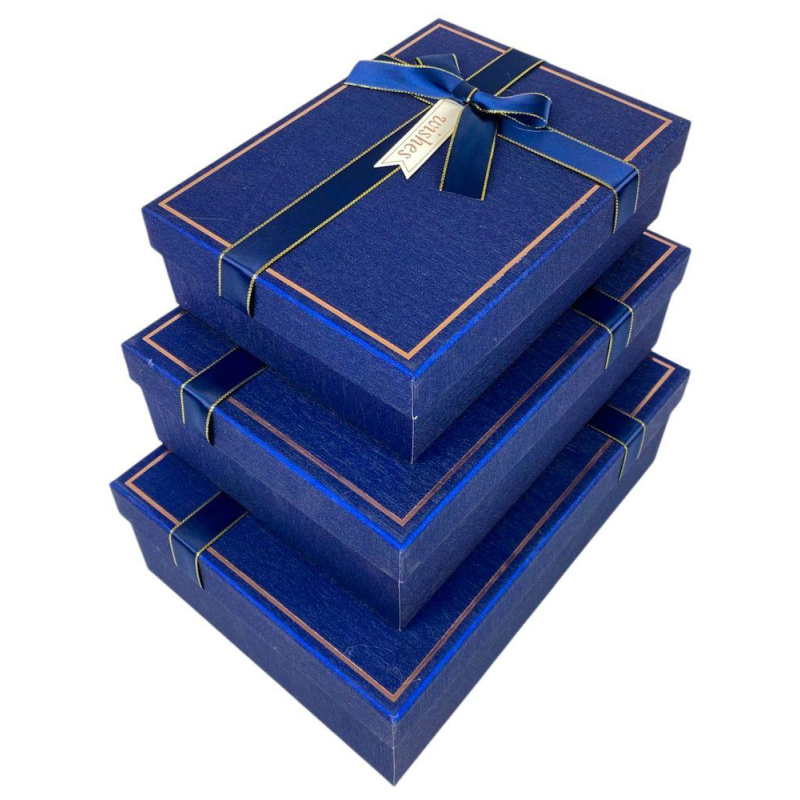 Коробка подарункова з бантиком, набір-3 шт (10331-46L) KNZ Коробка подарункова з бантиком, набір-3 шт (10331-46L) KNZ