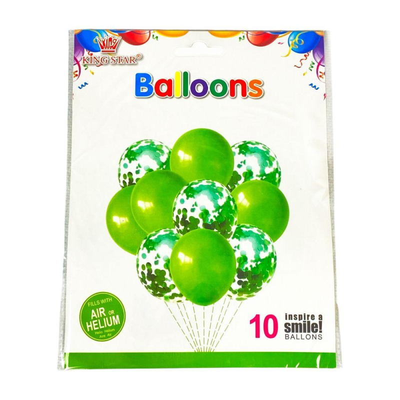 Набір з 10 куль, мікс кольорів (QQTZ-14-green) KNZ