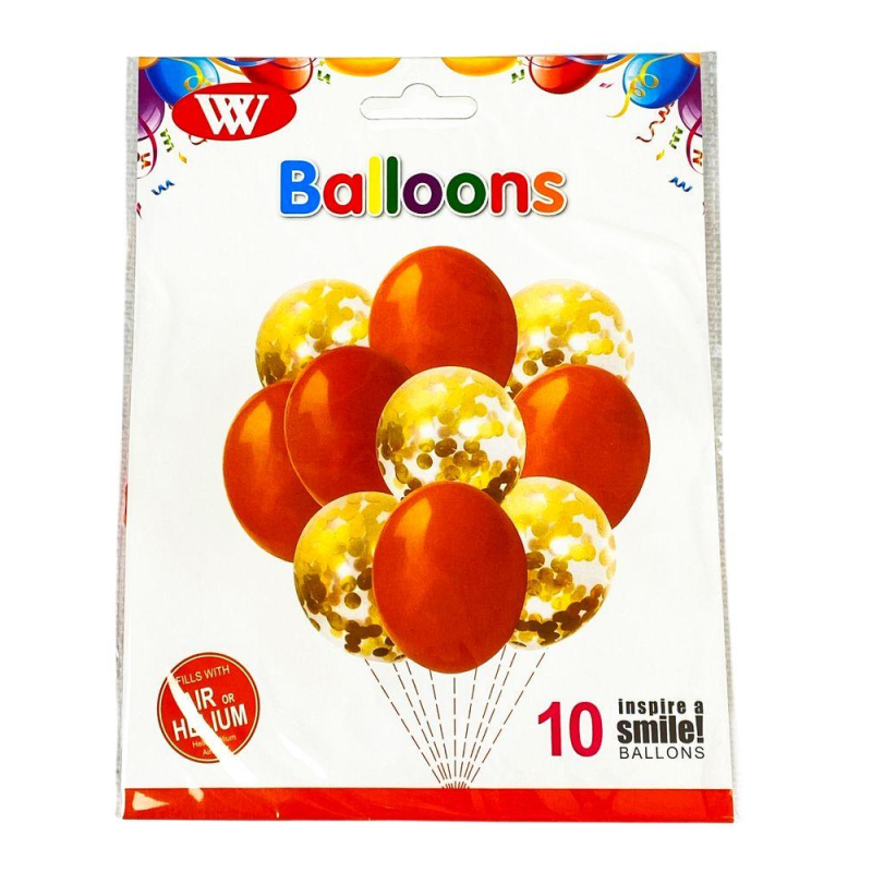 Набір з 10 куль, мікс кольорів (QQTZ-14-orange) KNZ