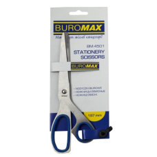 Канцелярські ножиці BUROMAX 197мм 4501 KNZ