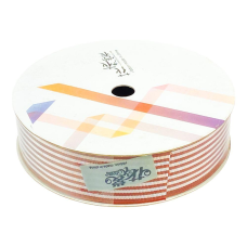 Стрічка декоративна смугаста 28 мм х 25 м (R.HJSD brown) KNZ