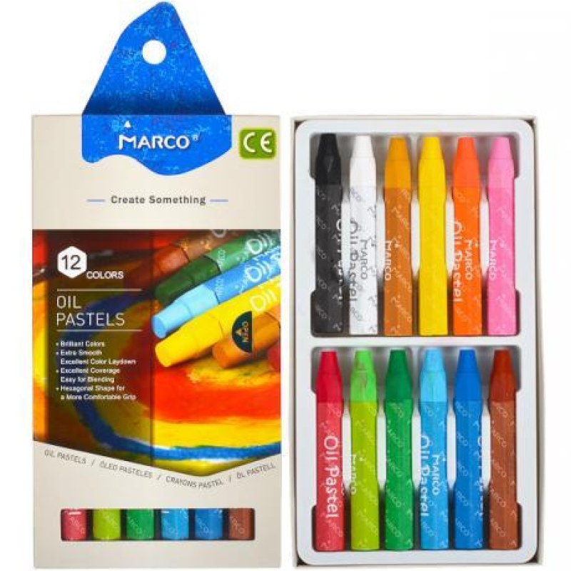 Пастель олійна 12 кольорів MARCO 4800OP-12CB KNZ Пастель олійна 12 кольорів MARCO 4800OP-12CB KNZ