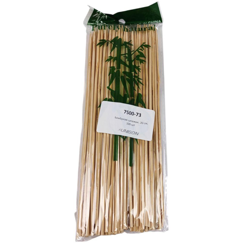 Шпажки бамбукові ±100 шт, 20 см Unison 7500-73 KNZ