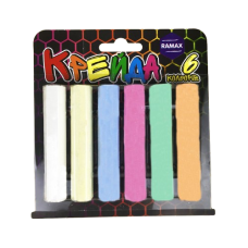 Набір крейди 6 кольорів шестигранної форми “RAMAX“ ШС-06 KNZ