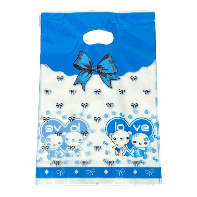 Подарункові пакети, поліетиленові 20 х 30 см, 24 шт/пач Синій Unison (10701-3) KNZ