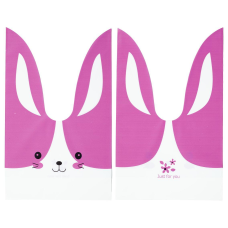 Пакет поліетиленовий з вушками Зайчик 31 х 16 х 20 см, 24 шт Рожевий Unison (bl2501-276-24) KNZ