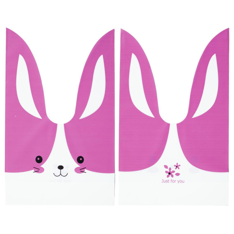 Пакет поліетиленовий з вушками Зайчик 31 х 16 х 20 см, 24 шт Рожевий Unison (bl2501-276-24) KNZ