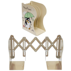 Полиця-тримач для книг металева розсувна LTYS-5218 Бежева KNZ