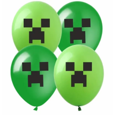 Кульки 12“ (30 см), “Майнкрафт“, 10 шт/пач Зелений Pelican 828022 KNZ