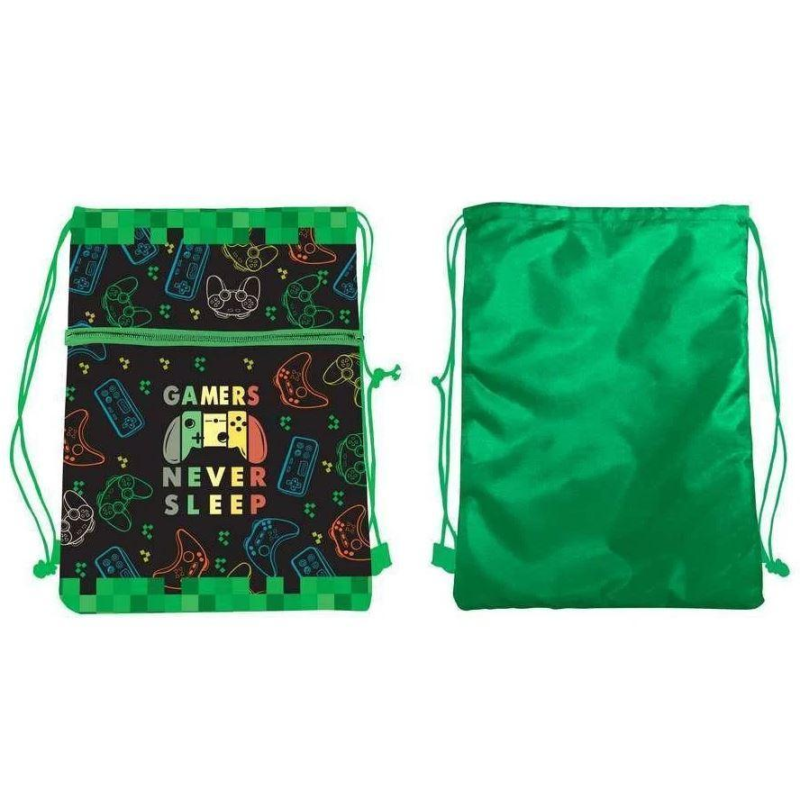 Сумка-мішок для взуття та одягу для хлопчика KIDIS “Gaming“ 41*31,5см 14067 Сумка для змінного взуття, зміни KNZ