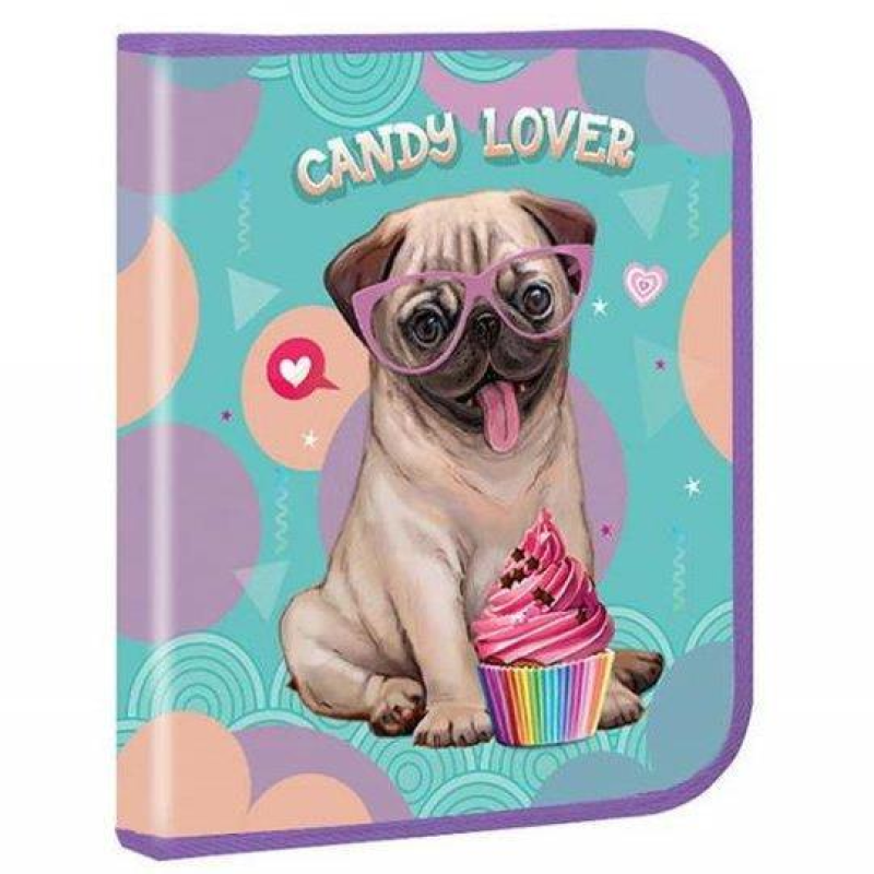 Папка для зошитів B5 на змійці для дівчинки “Candy lover“ KIDIS 14057 KNZ