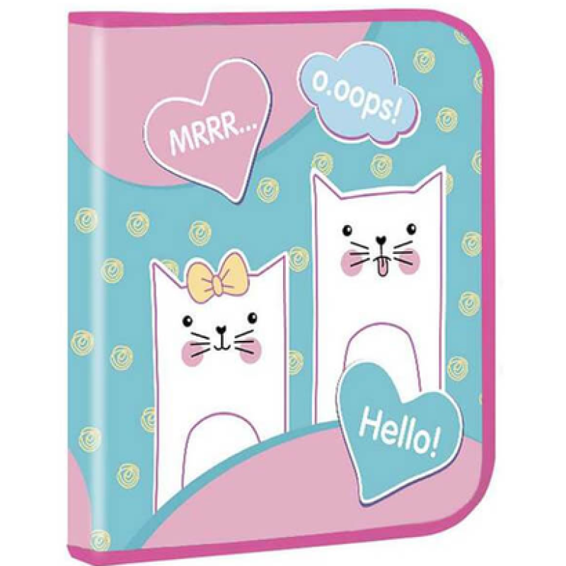 Папка для зошитів B5 на змійці для дівчинки “Kitten“ KIDIS 14060 KNZ