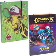 Папка для праці А4 ламінована на резинці для хлопчика PDA4L KNZ