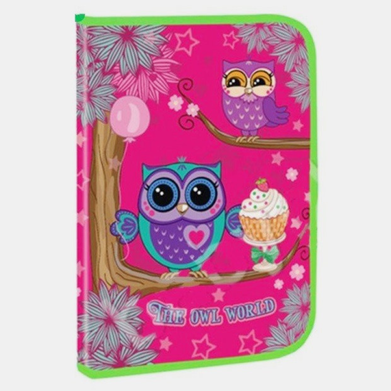 Папка А4 пластикова на змійці з глітером Kidis “Cute little owl“ 7161 KNZ Папка А4 пластикова на змійці з глітером Kidis “Cute little owl“ 7161 KNZ