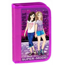 Пенал-книжка 2 відділення без відворотів “Super Model“ Kidis 7458 Фіолетовий KNZ