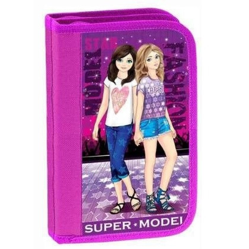 Пенал-книжка 2 відділення без відворотів “Super Model“ Kidis 7458 Фіолетовий KNZ