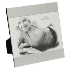 Металева настільна фоторамка для фото розміром 10×15 см Silver 4R AL002H6S KNZ