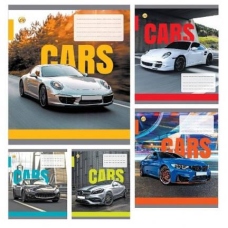 Зошит 18 аркушів лінія Автомобілі, літаки, мотоцикли та інше KNZ