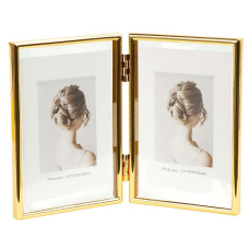 Металева настільна фоторамка на 2 фото розміром 10×15 см GOLD 4R 12001F6G KNZ