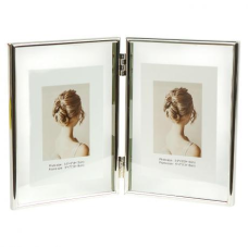 Металева настільна фоторамка на 2 фото розміром 13×18 см Silver 5R 12001F7S KNZ