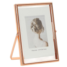 Металева настільна фоторамка для фото розміром 10×15 см Rose Gold 4R 12001U6R KNZ